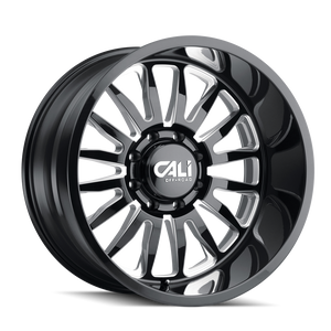 Cali Off-Road Summit Wheels Rims 22x12 5x139.7 Gloss Black Milled -51mm | 9110-22285BM