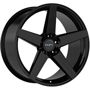 Ravetti® M13 Wheels Rims 18x8 5x4.5 (5x114.3) Full Gloss Black 38 | RAV-M13-8865B