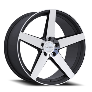 DOORBUSTER PRICING! - Ravetti M13 Wheel 20x8.5 5x112 Satin Black Machined 35mm - FREE T-SHIRT INCLUDED! | RAV-M13-2874FM