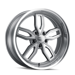 Ridler 608 Wheels Rims 20x10 5x127 Gloss Grey Milled 0mm | 608-2173G