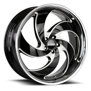 DOORBUSTER PRICING! - Strada Street Classics C05 Retro 5 Wheel 22x10 6x139.7 Gloss Black Milled w/ Stainless Lip 24mm - FREE T-SHIRT INCLUDED! | C05263924DGBMLSS