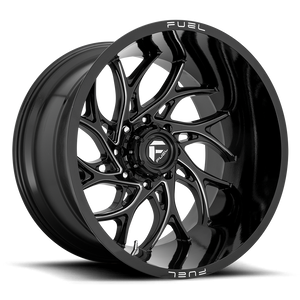 Fuel D741 Runner Wheel 24x11 6x135 Gloss Black Milled 0mm - MINIMUM PURCHASE OF 4 WHEELS | D74124118960