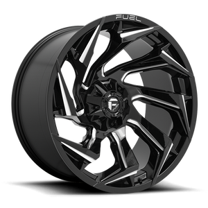 Fuel D753 Reaction Wheel 20x9 6x135 & 6x139.7 Gloss Black Milled 20mm - FREE T-SHIRT INCLUDED! | D75320909857