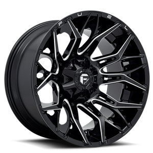 Fuel D769 Twitch Wheel 22x12 8x180 Gloss Black Milled -44mm - MINIMUM PURCHASE OF 4 WHEELS | D76922201847