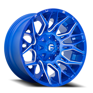 Fuel D770 Twitch Wheel 22x12 6x135 & 6x139.7 Anodized Blue Milled -44mm - MINIMUM PURCHASE OF 4 WHEELS | D77022209847
