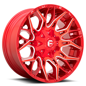 Fuel D771 Twitch Wheel 22x12 5x139.7 & 5x150 Candy Red Milled -44mm - MINIMUM PURCHASE OF 4 WHEELS | D77122207047