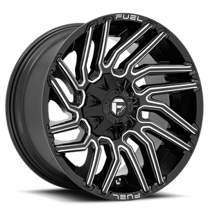 Fuel D773 Typhoon Wheel 22x10 5x114.3 & 5x127 Gloss Black Milled -18mm - FREE T-SHIRT INCLUDED! | D77322002647