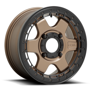 Fuel D924 Block Beadlock Atv Utv Wheel 15x6 4x156 Matte Bronze With Black Ring 38mm | D9241560A550
