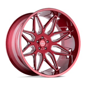 Tuff Off-Road T3B Wheels Rims 24x14 5x127 (5x5) Candy Red -72 | 2414T3B-25127R71