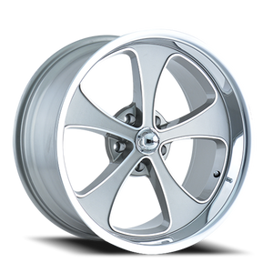 DOORBUSTER PRICING! - Ridler 645 Wheel 18x9.5 5x120.65 Gloss Grey Machined w/ Polished Lip 0mm | 645-8961GP