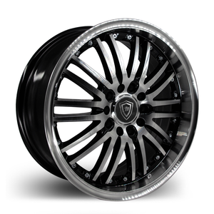 White Diamond® W820 Wheels Rims 17x7 5x100 5x4.5 (5x114.3) Black Machined 35 | 82017751010011435BP