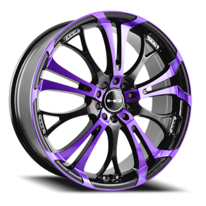 Hd Spinout Wheel 17x7 5x100 & 5x114.3 Purple 40mm | SO17703740BK-PR