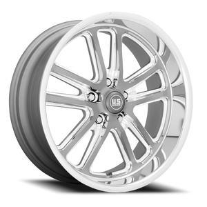 Us Mags U130 Bullet Wheel 17x7 5x120.65 Textured Gunmetal With Milled Edges 1mm - FREE T-SHIRT INCLUDED! | U13017706140
