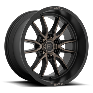 Fuel D762 Clash Wheel 18x9 6x139.7 Matte Black Machined With Double Dark Tint -12mm - FREE T-SHIRT INCLUDED! | D76218908445