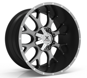 Karma Offroad K31 Wheel 20x10 6x135 & 6x139.7 Black With Gray Face And Milled Windows -12mm