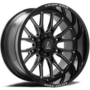 Axe Atlas Wheels Rims 22x10 8x170 Gloss Black Milled -19mm | 22108170-19ATLBM