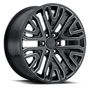 Replica® Dnsev Wheels Rims 22x9 6x5.5 (6x139.7) Gloss Black Milled 28 | SEV 229-6139-28 GBM
