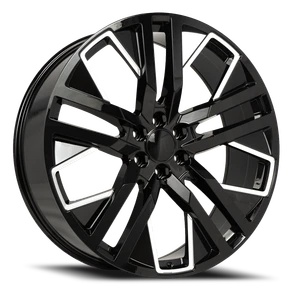 Replica C21 Wheel 26x10 6x139.7 Gloss Black Milled 31mm - MINIMUM PURCHASE OF 4 WHEELS | REPC21261061397+31D-A1