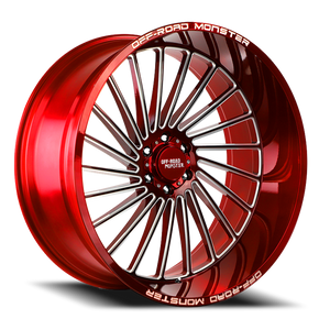 DOORBUSTER PRICING! - Off Road Monster M27 M27 Wheel 26x12 6x139.7 Milled Candy Red -44mm - MINIMUM PURCHASE OF 4 WHEELS - FREE T-SHIRT INCLUDED! | M27612639N44RML