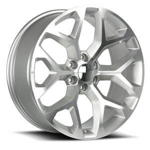 DOORBUSTER PRICING! - Strada Oe Replica R176 Snowflake Wheel - 28x10 6x139.7 Silver Machined 31mm - MINIMUM PURCHASE OF 4 WHEELS - FREE T-SHIRT INCLUDED! | R176-A63931SM