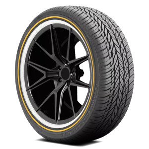 Vogue Custom Built Radial Vii Gold Stripe Tire 245/35R20 95V White Wall Gold Line | 03206605