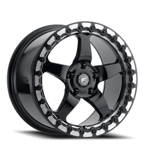 DOORBUSTER PRICING! - Forgestar D5 Beadlock Wheel 17x10 5x115 Gloss Black Machined 30mm | F00170071P30