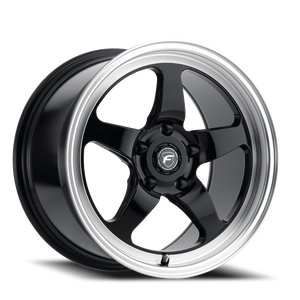 DOORBUSTER PRICING! - Forgestar D5 Drag Wheel 18x9 5x114.3 Gloss Black Machined 35mm | F09189067P35
