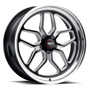 DOORBUSTER PRICING! - Weld Street Performance Laguna Wheel 19x11 5x120.65 Gloss Black Milled w/ Diamond Lip 70mm | S10791162P70