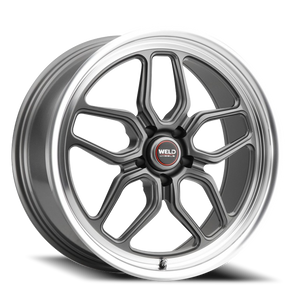 DOORBUSTER PRICING! - Weld Street Performance Laguna Wheel 22x12 5x127 Gloss Gunmetal Milled w/ Diamond Lip -57mm | S10822073425