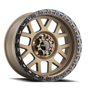 DOORBUSTER PRICING! - Weld Off-Road Cinch Wheel 17x8.5 5x100 & 5x114.3 Satin Bronze w/ Satin Black Ring 38mm | W11578503625