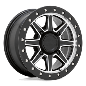 Black Rhino Webb ATV Wheels Rims 15x7 4x110 Gloss Black Machined 52 | 1570WEB514110F80