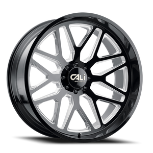 DOORBUSTER PRICING! - Cali Off-Road Invader Wheel 24x14 6x139.7 Gloss Black Milled -76mm - MINIMUM PURCHASE OF 4 WHEELS | 9115-24483BM