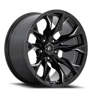 Fuel D803 Flame Wheel 20x12 5x127 Gloss Black Milled -44mm - FREE T-SHIRT INCLUDED! | D80320207547