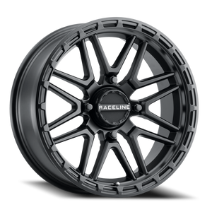 DOORBUSTER PRICING! - Raceline A11B Krank Xl Atv Utv Wheel 18x7 4x156 Satin Black 0mm - FREE T-SHIRT INCLUDED! | A11B-87056-00