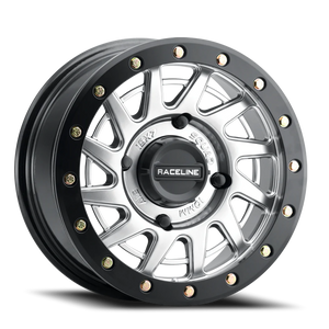 DOORBUSTER PRICING! - Raceline A12Bg Squad Atv Utv Wheel 15x7 4x137 Silver w/ Black Ring 10mm - FREE T-SHIRT INCLUDED! | A12SB-57037+10