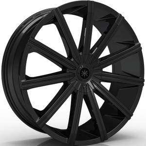 Karma Kustom K2 Wheels Rims 20x8.5 5x4.5 (5x114.3) 5x110 Black 35 | K2-208510+35GB