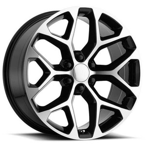 Replica® G09 Wheels Rims 24x10 6x5.5 (6x139.7) Black Machined 28 | REPG09241061397+28D-B2