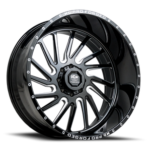 Luxxx Hd Forged Forged Lhd Pro 1 Hornet Wheel - 26x14 8x165.1 Gloss Black Milled -76mm - MINIMUM PURCHASE OF 4 WHEELS | FORGEDHDP01-26148165-76J-A1-R