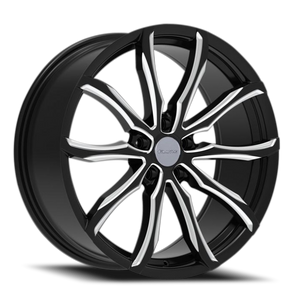 DOORBUSTER PRICING! - Elure 51 Wheel 22x8 5x114.3 Black And Milled 38mm | ELR051-22865BMW