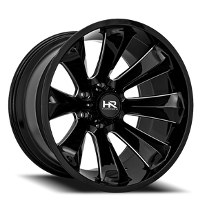 Hardrock Offroad Xplosive Xposed Wheel 20x10 5x150 Gloss Black Milled -19mm | H506-201050119BM