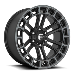 Fuel D720 Heater Wheel 22x10 6x139.7 Matte Black Machined With Double Dark Tint -13mm - FREE T-SHIRT INCLUDED! | D72022008450