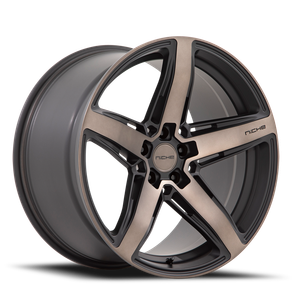Niche M271 Teramo Wheel 20x9.5 5x120 Matte Black Machined With Double Dark Tint 22mm - FREE T-SHIRT INCLUDED! | M271209521+22