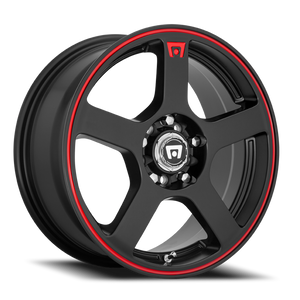 Motegi Mr116 Fs5 Wheel 18x8 5x112 & 5x114.3 Matte Black w/ Red Racing Stripe 35mm | MR11688046735