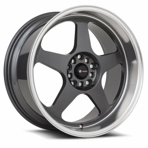 Vors Sp1 Wheels Rims 18x9 5x105 Hyper Black W/ Machined Lip 35mm | SP01189010H35HB-505