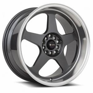 Vors Sp1 Wheels Rims 18x9 5x112 Hyper Black W/ Machined Lip 35mm | SP01189010H35HB-512