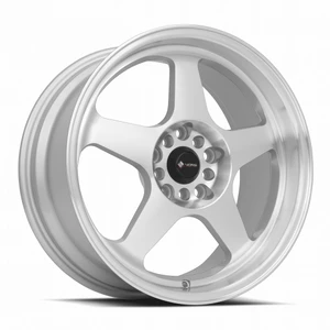 Vors Sp1 Wheels Rims 17x8 4x100 4x114.3 Silver Machined W/ Machined Lip 30mm | SP0117808H30SF