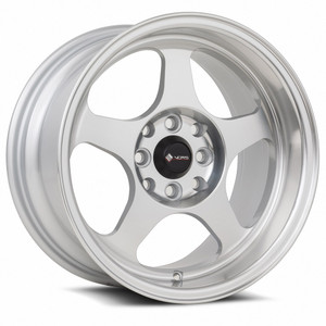 Vors Sp1 Wheels Rims 15x8 4x108 Silver Machined W/ Machined Lip 20mm | SP0115808H20SF-408