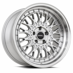 Arc Ar1 Wheels Rims 18x9.5 5x114.3 Silver Machined W/ Machined Lip & Chrome Rivets 35mm | AR01189551435SF