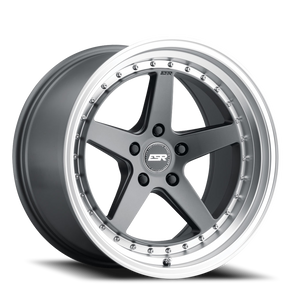 DOORBUSTER PRICING! - Esr Cs5 Wheel 18x9.5 5x114.3 Matte Graphite w/ Machined Lip 35mm | 89551435 CS5MGR-ML