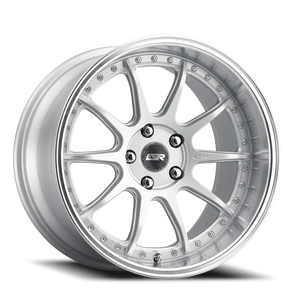 DOORBUSTER PRICING! - Esr Cs12 Wheel - 19x9.5 5x114.3 Hyper Silver w/ Machined Lip 22mm - FREE T-SHIRT INCLUDED! | 99551422 CS12HS-ML